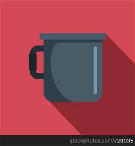 Metal cup icon. Flat illustration of metal cup vector icon for web design. Metal cup icon, flat style