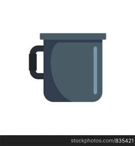 Metal cup icon. Flat illustration of metal cup vector icon for web isolated on white. Metal cup icon, flat style