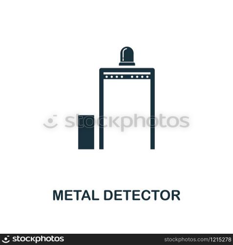 Metal Detector icon. Premium style design from security collection. UX and UI. Pixel perfect metal detector icon for web design, apps, software, printing usage.. Metal Detector icon. Premium style design from security icon collection. UI and UX. Pixel perfect Metal Detector icon for web design, apps, software, print usage.