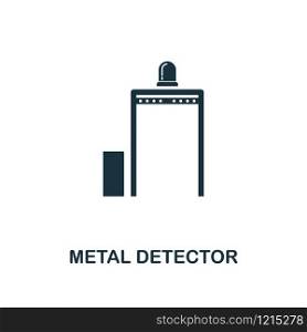 Metal Detector icon. Premium style design from security collection. UX and UI. Pixel perfect metal detector icon for web design, apps, software, printing usage.. Metal Detector icon. Premium style design from security icon collection. UI and UX. Pixel perfect Metal Detector icon for web design, apps, software, print usage.
