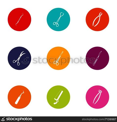 Metal device icons set. Flat set of 9 metal device vector icons for web isolated on white background. Metal device icons set, flat style