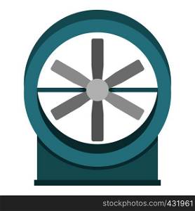 Metal electric fan icon flat isolated on white background vector illustration. Metal electric fan icon isolated