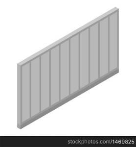 Metal fence icon. Isometric of metal fence vector icon for web design isolated on white background. Metal fence icon, isometric style