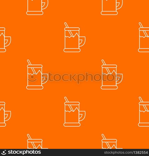 Metal glass cup tea pattern vector orange for any web design best. Metal glass cup tea pattern vector orange