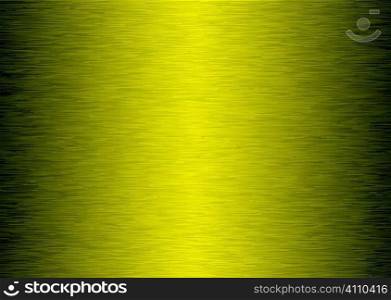 Metal gold background with textured grain effect and light reflection
