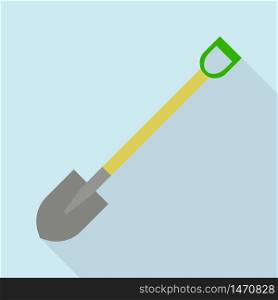 Metal hand shovel icon. Flat illustration of metal hand shovel vector icon for web design. Metal hand shovel icon, flat style