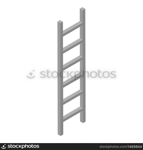 Metal ladder icon. Isometric of metal ladder vector icon for web design isolated on white background. Metal ladder icon, isometric style