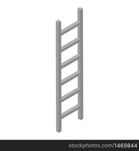 Metal ladder icon. Isometric of metal ladder vector icon for web design isolated on white background. Metal ladder icon, isometric style