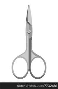 Metal nail scissors. Professional tool for manicure and pedicure.. Metal nail scissors. Professional manicure and pedicure tool.