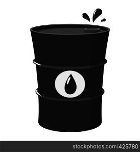 Metal oil barrel cartoon icon. Symbol isolated on a white background. Metal oil barrel cartoon icon