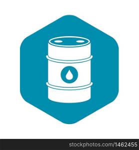 Metal oil barrel icon. Simple illustration of metal oil barrel vector icon for web. Metal oil barrel icon, simple style