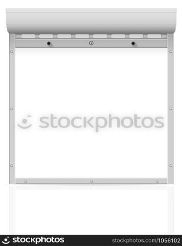 metal perforated rolling shutters vector illustration isolated on white background
