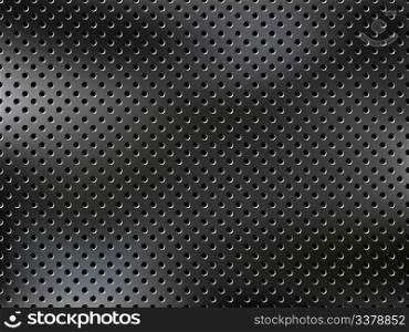 Metal perforated sheet background.