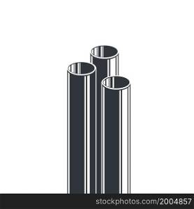 metal pipes vector illustration design web element template