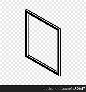 Metal-plastic window frame icon. Simple illustration of metal-plastic window frame vector icon for web. Metal-plastic window frame icon, simple black style