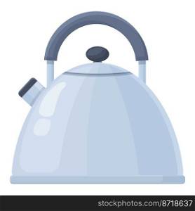 Metal pot icon cartoon vector. Electric teapot. Item decor. Metal pot icon cartoon vector. Electric teapot