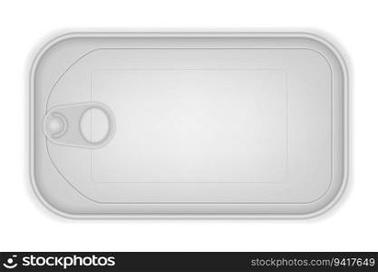 metal rectangular jar for products vector illustration isolated on white background