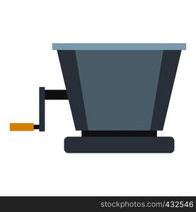 Metal retro juicer or grinder icon flat isolated on white background vector illustration. Metal retro juicer or grinder icon isolated