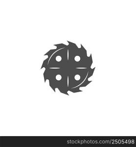 Metal saw icon logo design illustration template