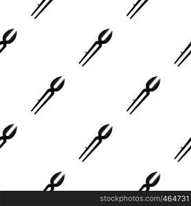 Metal scissors pattern seamless flat style for web vector illustration. Metal scissors pattern flat