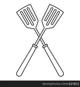 Metal spatulas icon. Outline illustration of metal spatulas vector icon for web. Metal spatulas icon, outline style