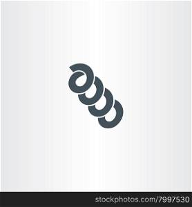 metal spiral spring vector icon design