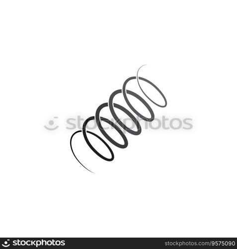 Metal spring coil logo icon symbol element vector image