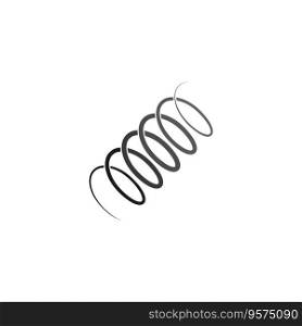 Metal spring coil logo icon symbol element vector image