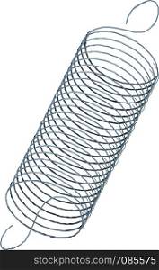 Metal Spring Vector. Spiral Flexible Wire. Metal Spiral.