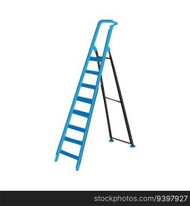 metal step ladder cartoon. success stairs, staircase man, high stairway metal step ladder sign. isolated symbol vector illustration. metal step ladder cartoon vector illustration