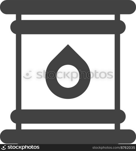 metal tank for oil illustration in minimal style isolated on background