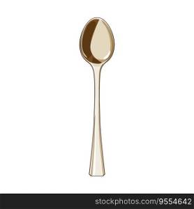 metal tea spoon cartoon. view food, steel black, table table metal tea spoon sign. isolated symbol vector illustration. metal tea spoon cartoon vector illustration