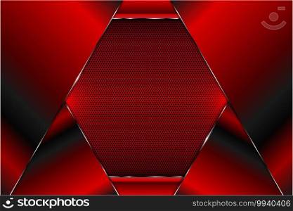 Metal technology background of red with perforated texture.Vector illustration.Eps10