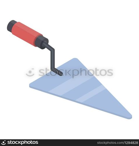 Metal trowel icon. Isometric of metal trowel vector icon for web design isolated on white background. Metal trowel icon, isometric style