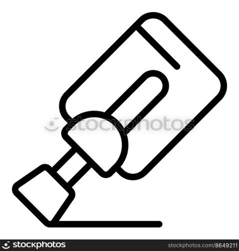 Metal trowel icon outline vector. Cement stone. Local layer. Metal trowel icon outline vector. Cement stone