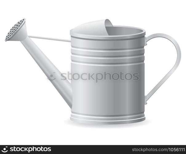 metal watering can vector illustration isolated on white background