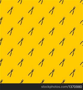 Metal welder pliers pattern seamless vector repeat geometric yellow for any design. Metal welder pliers pattern vector