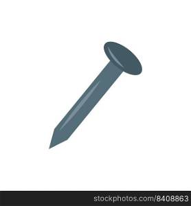 Metal wire nail icon vector.