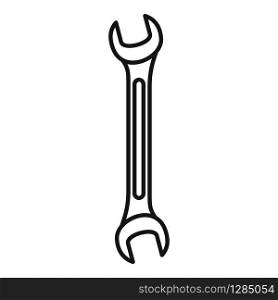 Metal wrench icon. Outline metal wrench vector icon for web design isolated on white background. Metal wrench icon, outline style