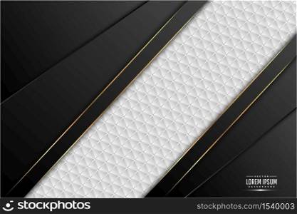 Metallic background.Luxury of black and gold. White space modern design.