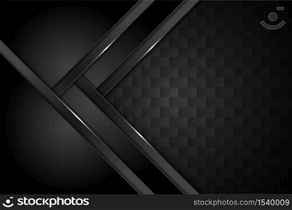 Metallic background.Luxury of Black and gray with arrow shape. Dark space metal technology concept.