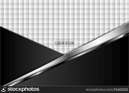 Metallic background.Luxury of black and gray with silver glossy. White space modern design.