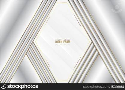 Metallic background.Luxury of gray and gold White space modern design.Vector illustration.