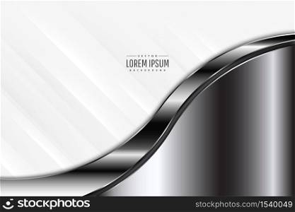 Metallic background.Luxury of gray and silver. White space modern design.