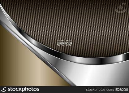 metallic background luxury with gold and silver vector illustration