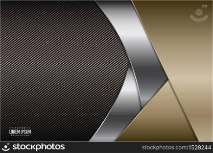 metallic background luxury with gold and silver vector illustration