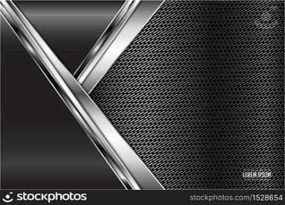 Metallic background of gray and silver with dark space vector illustration.