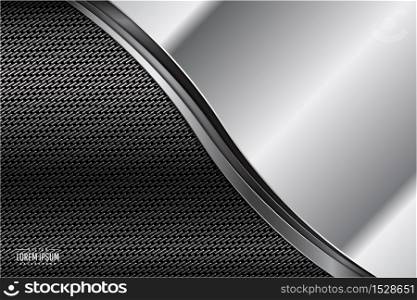 Metallic background of gray with dark space vector illustration.