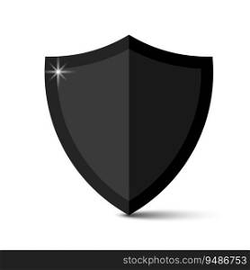 Metallic black shield. Vector illustration. Eps 10. Stock image.. Metallic black shield. Vector illustration. Eps 10.
