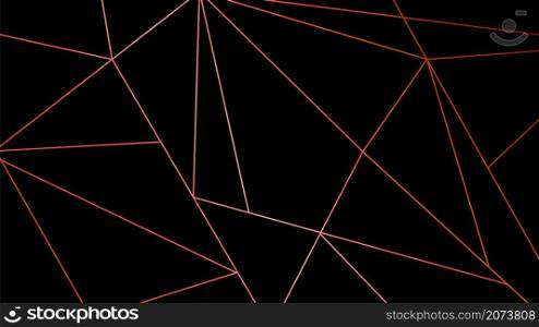 Metallic lines background. Red gold wallpaper, art stripes on black abstract vector banner template. Pattern futuristic elegant, metallic decoration striped illustration. Metallic lines background. Red gold wallpaper, art stripes on black abstract vector banner template
